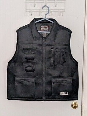 First Down Black Utility Vest XL